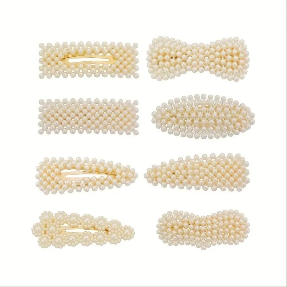 Travel Passions - Vintage-Style Set of 5 Faux Pearl Hair Clips Various Styles